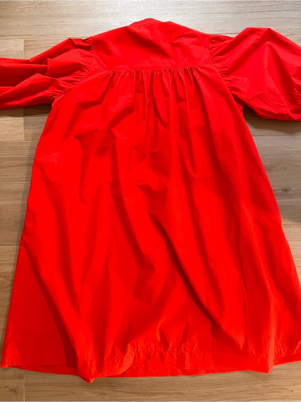 COS Bright Red Midi Dress with Tie Waist - Picture 5 of 11